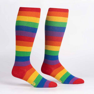 Stretch-It Knee High Sock: March With Pride (Shimmer)