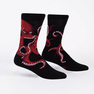 Men's Crew Sock: The Octive Reader (Black)