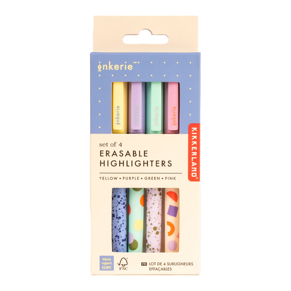 Inkerie Erasable Highlighters (Set of 4)